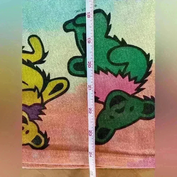 Grateful Dead Liquid Blue Tie Dye Dancing Bear Spiral 〰️ Vintage 1995 T-Shirt - Picture 5 of 7